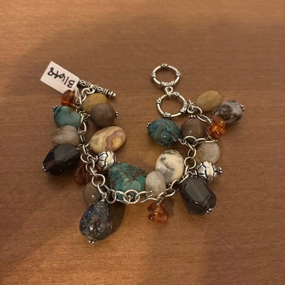 Silpada Smoky Quartz, Turquoise Bracelet - Picture 1 of 4